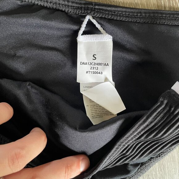 NWT Cupshe Black White Cute Ribbed and Strappy Bikini - Size Small - Picture 6 of 6